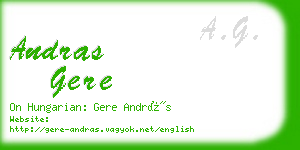 andras gere business card